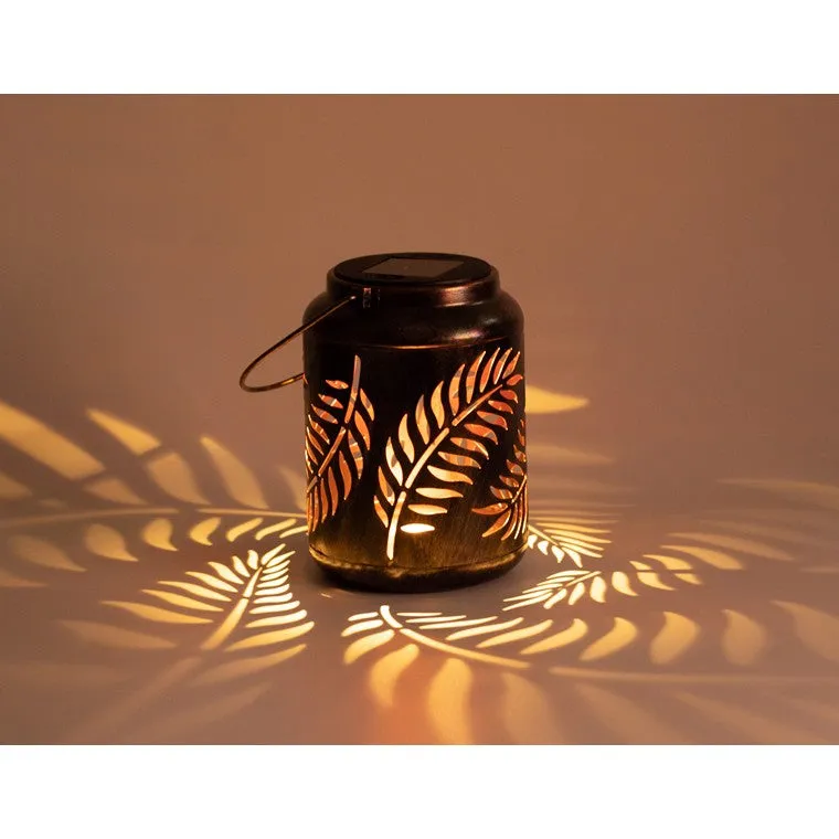 Solar Metal Leaf Lantern