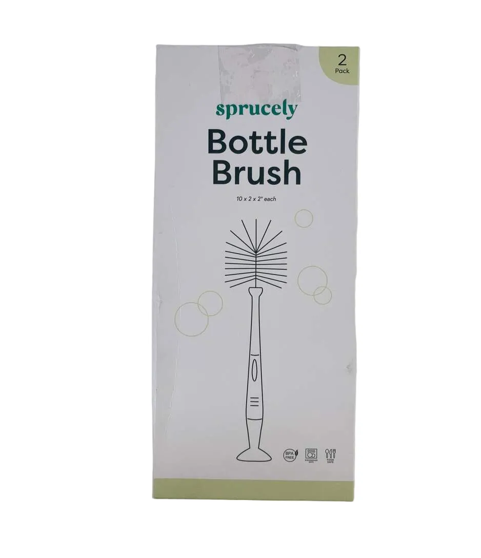 Sprucely Bottle Brush 2pack, White/Grey