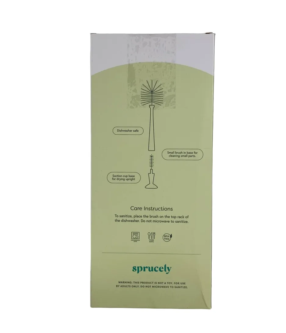 Sprucely Bottle Brush 2pack, White/Grey