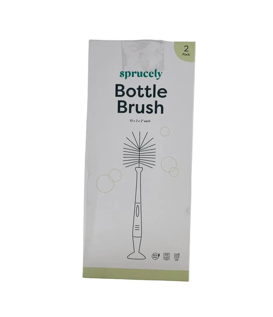 Sprucely Bottle Brush 2pack, White/Grey
