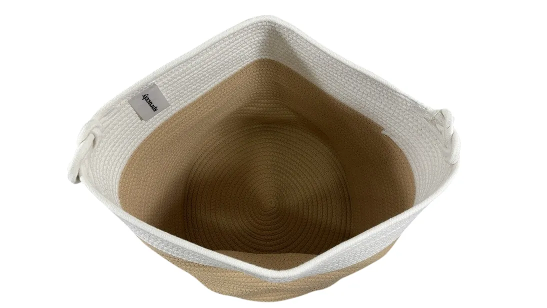 Sprucely Large Rope Basket, Oat