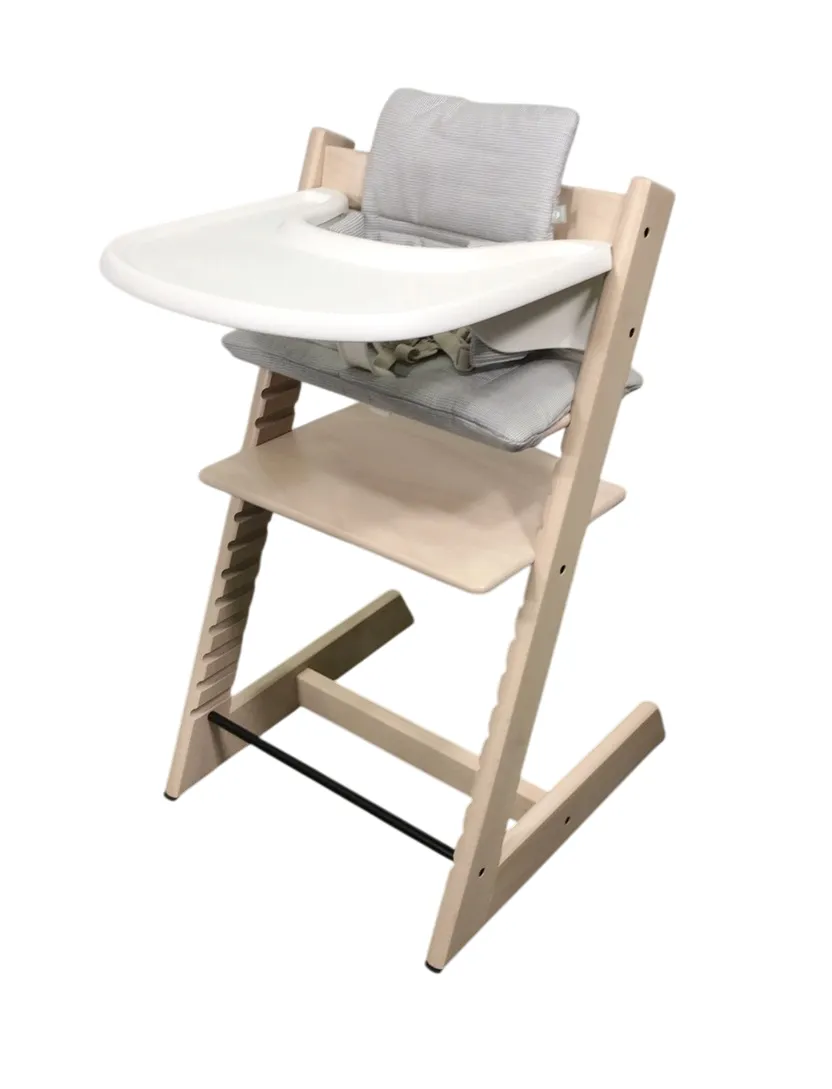 Stokke Tripp Trapp High Chair Complete²   Newborn Set, Nordic Grey, Whitewash
