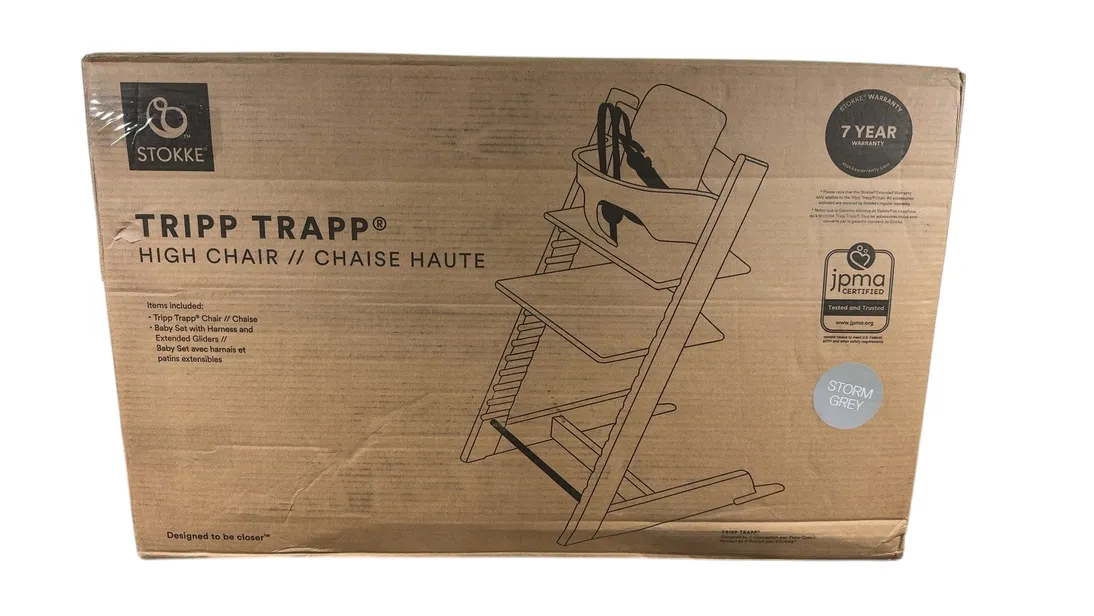 Stokke Tripp Trapp High Chair With Baby Set, 2, Storm Grey