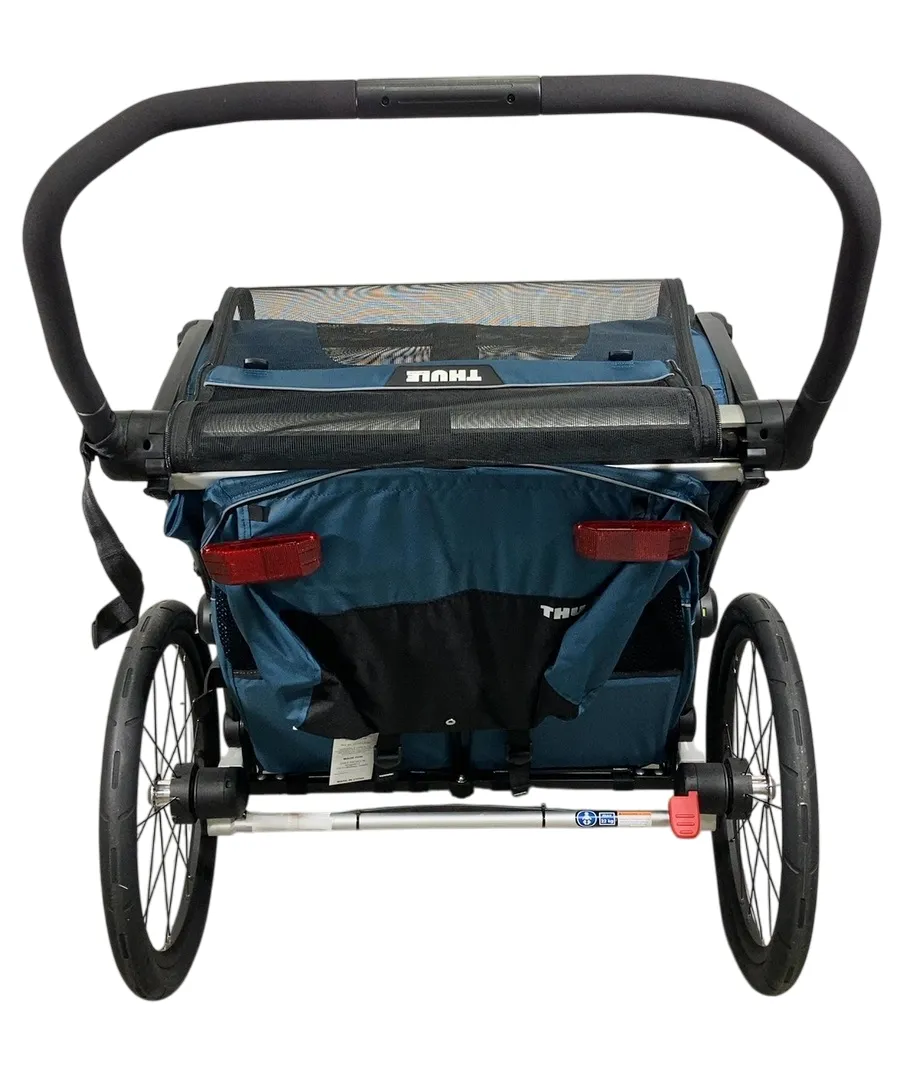 Thule Chariot Cross Bike Trailer Stroller 2 Seat, 2021, Majolica Blue