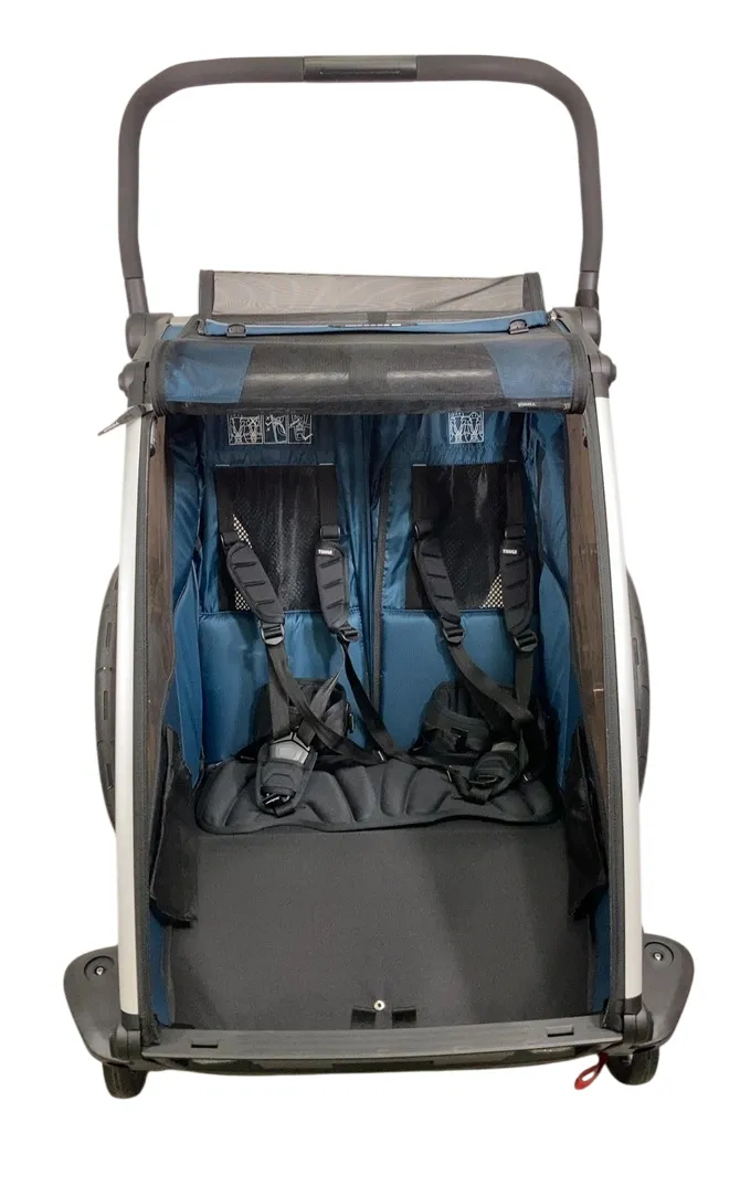 Thule Chariot Cross Bike Trailer Stroller 2 Seat, 2021, Majolica Blue