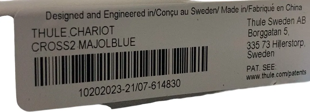 Thule Chariot Cross Bike Trailer Stroller 2 Seat, 2021, Majolica Blue