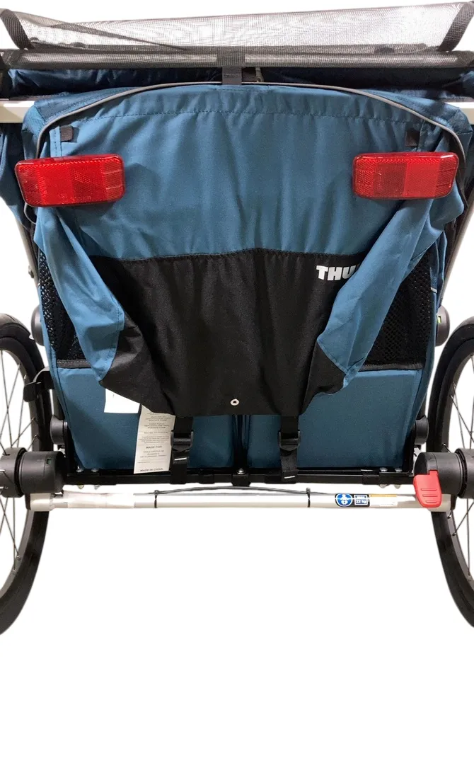Thule Chariot Cross Bike Trailer Stroller 2 Seat, 2021, Majolica Blue