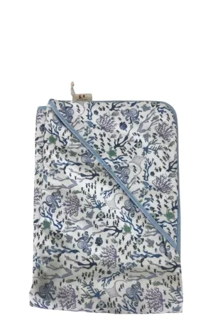Timo & Violet Hooded Bath Towel, Coral Reef