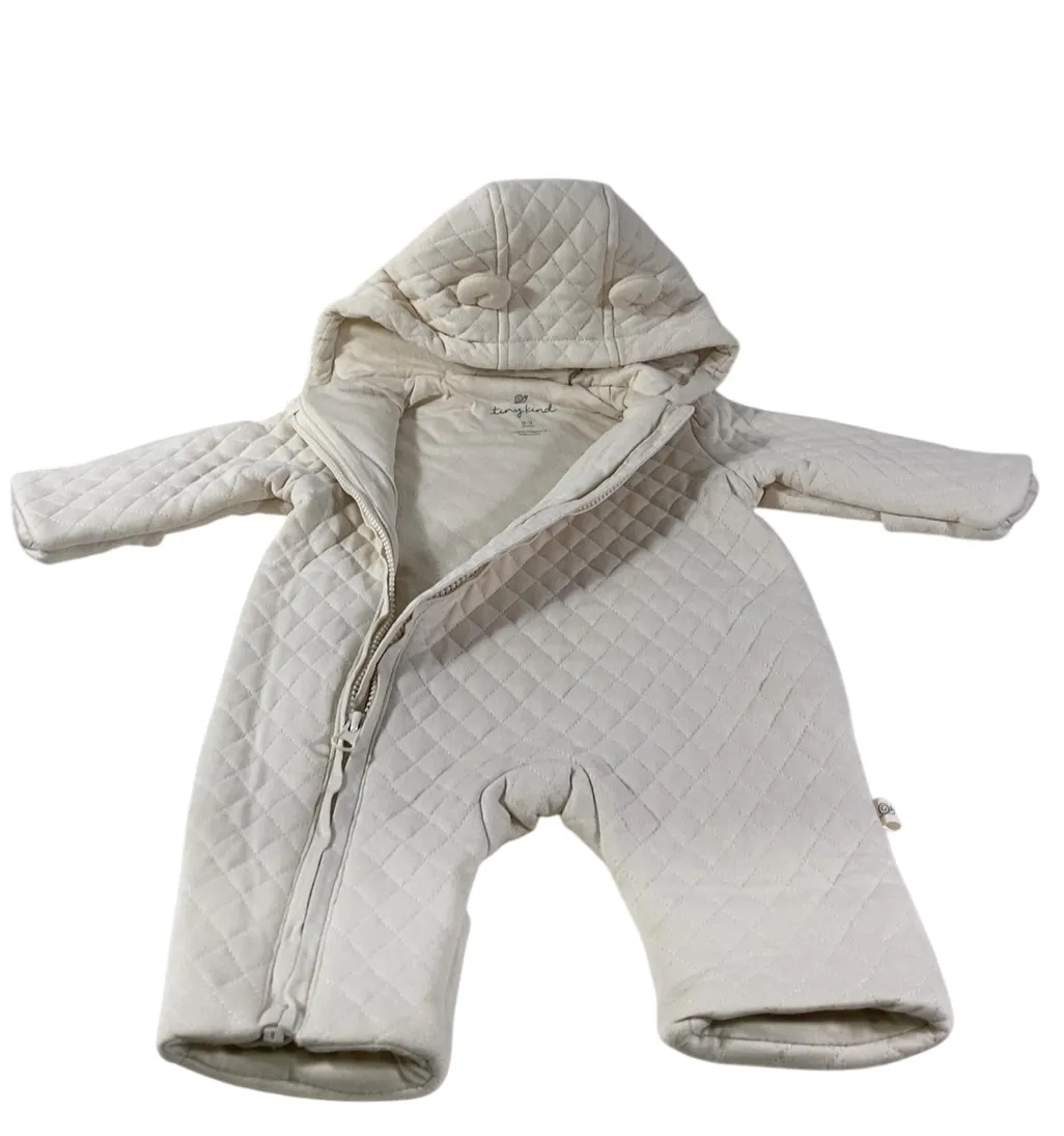 Tiny Kind Quilted Bunting Suit, 0-3 Months, Birch