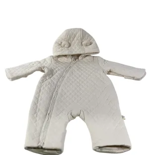 Tiny Kind Quilted Bunting Suit, 0-3 Months, Birch