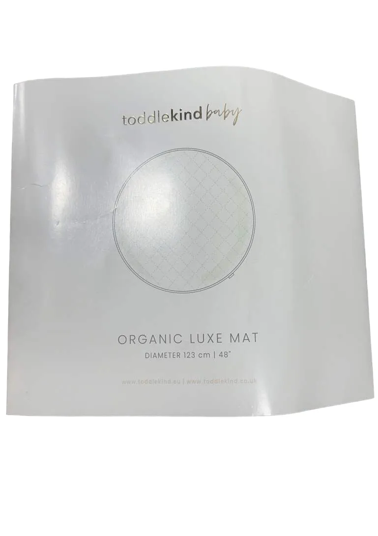Toddlekind Luxe Organic Cotton Reversible Striped Playmat, Stone (Grey)