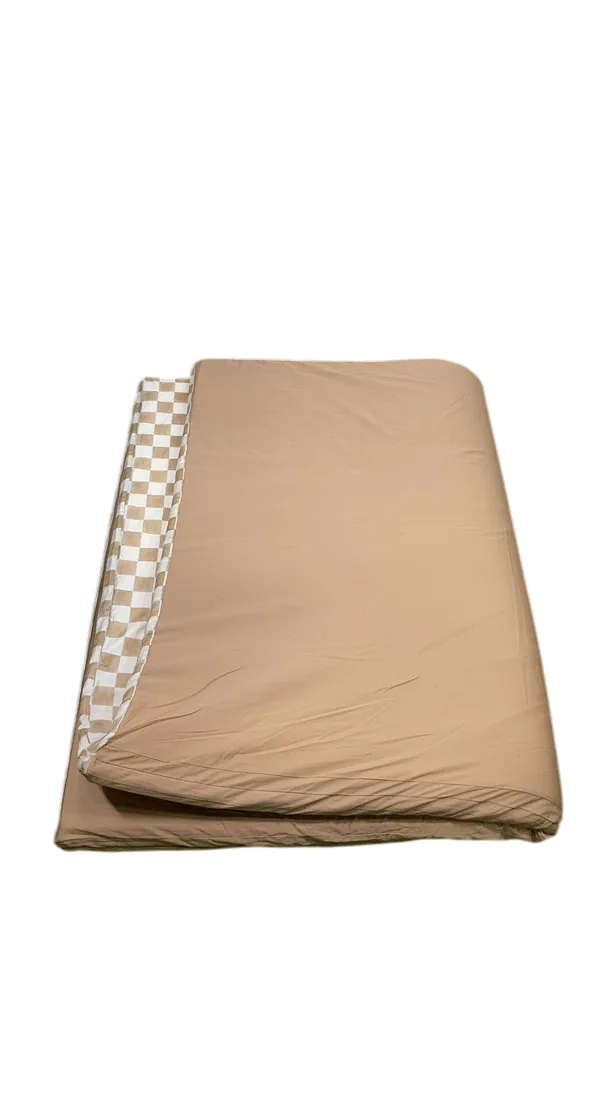 Toki Kids Epic Padded Play Mat 60" x 84", Checker Toffee