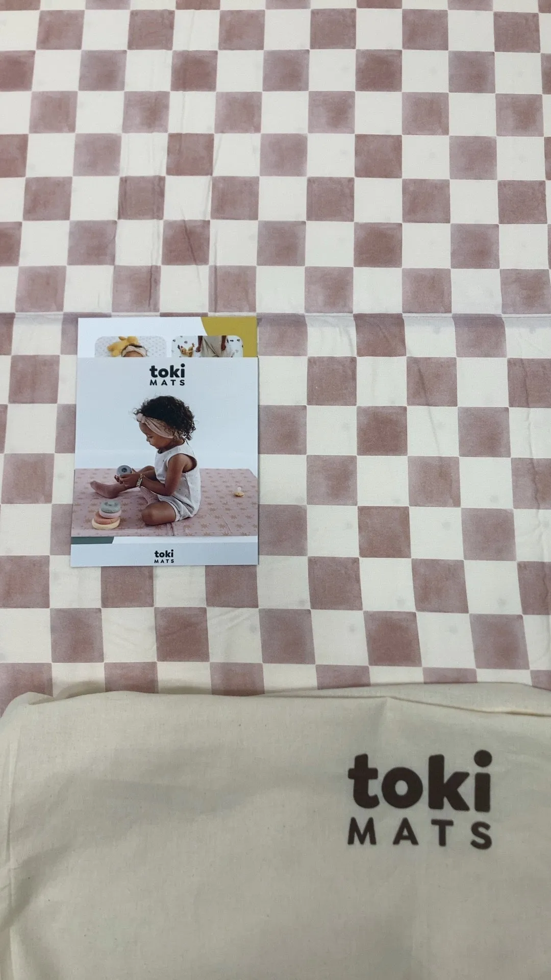 Toki Kids Standard Padded Play Mat 40" x 40", Checker Gumdrop