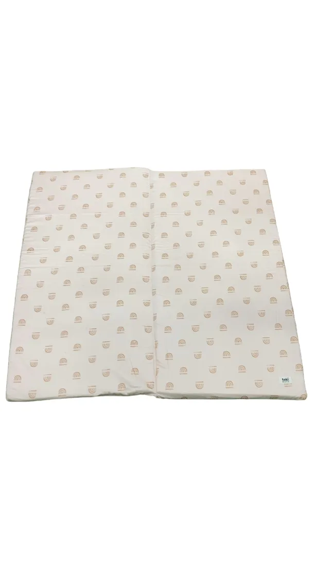 Toki Kids Standard Padded Play Mat 40" x 40", Rainbow peach