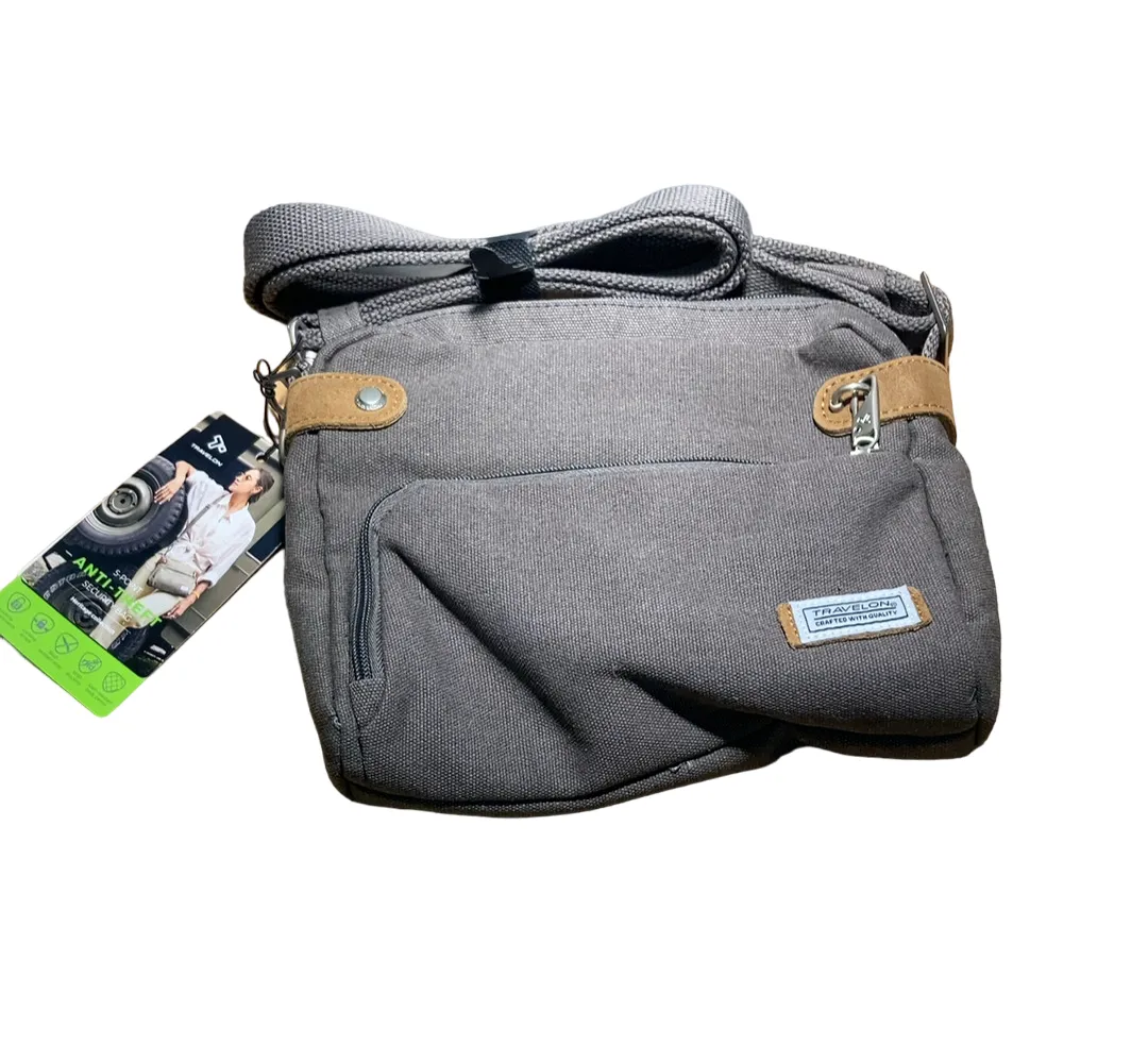 Travelon Anti Theft Bag, Pewter, Heritage, Crossbody
