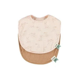 Trixie Newborn Bib 2 Pack Mix - Rosy Rabbit