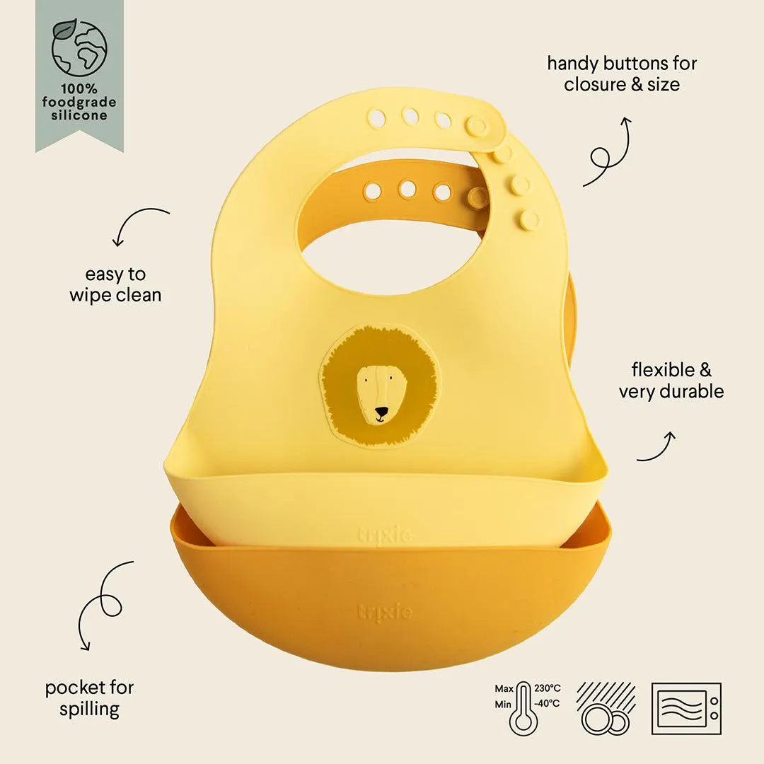 Trixie Silicone Bibs - Mr Lion - 2 Pack