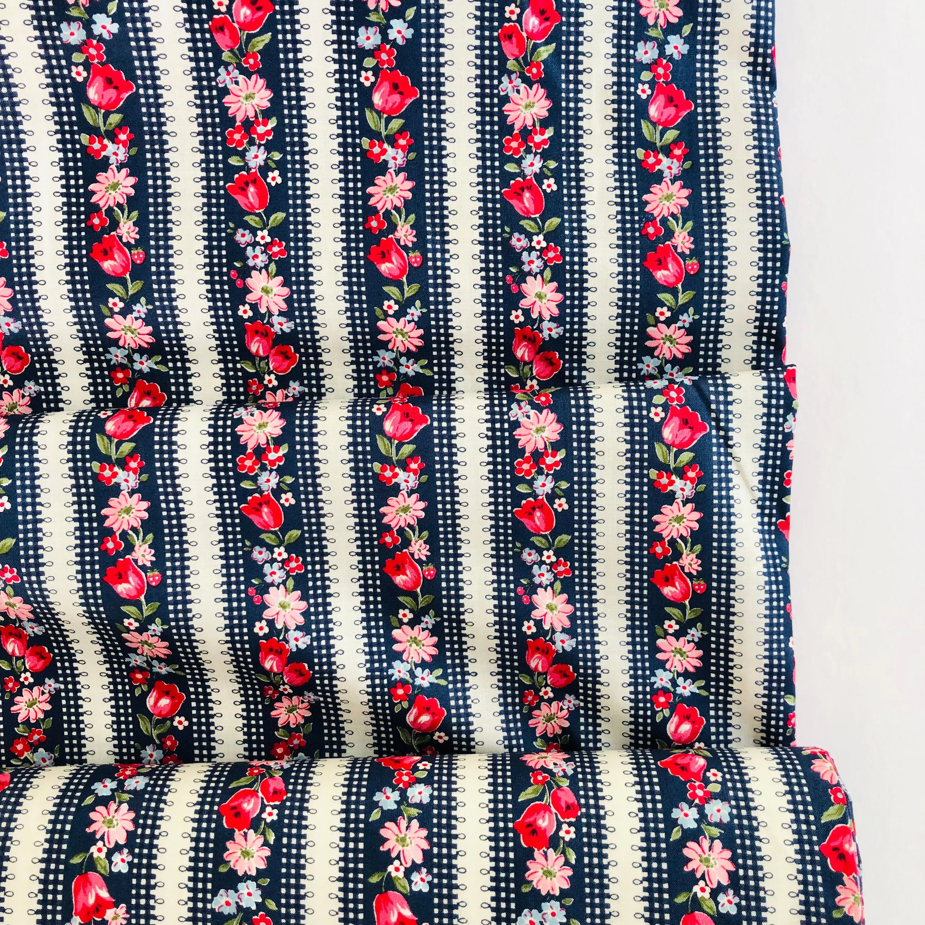 Tulip Stripe - Navy - Atsuko Matsuyama - 30's Collection - Yuwa’s