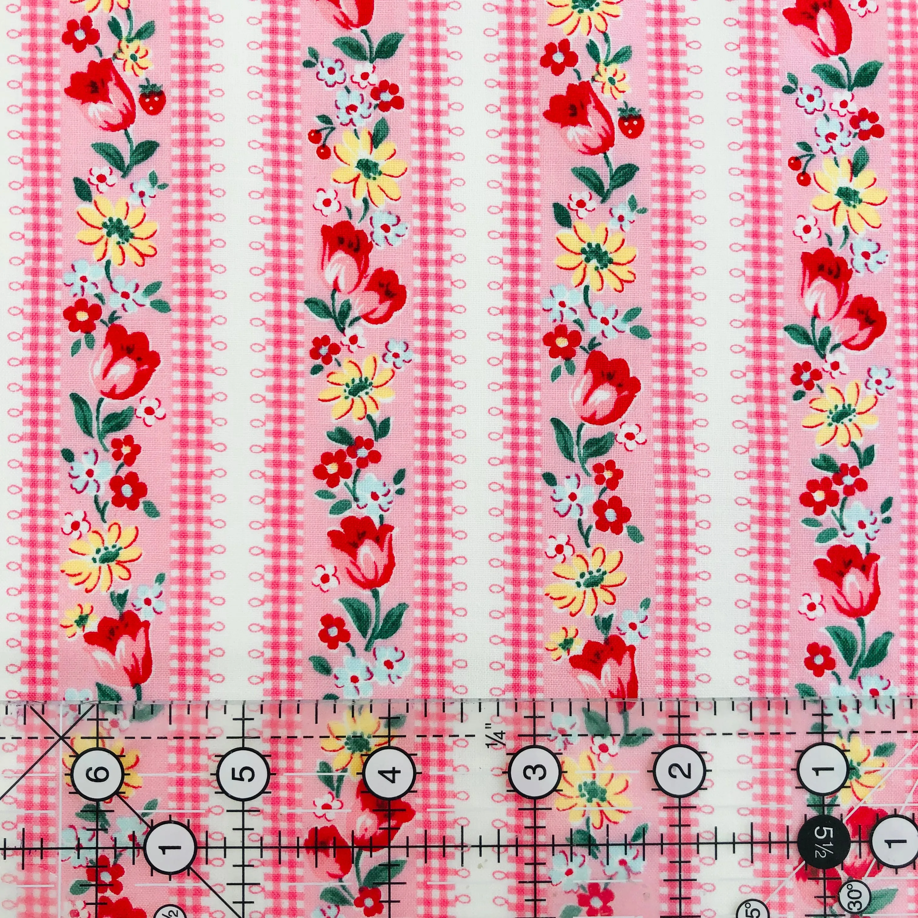 Tulip Stripe - Pink - Atsuko Matsuyama - 30's Collection - Yuwa