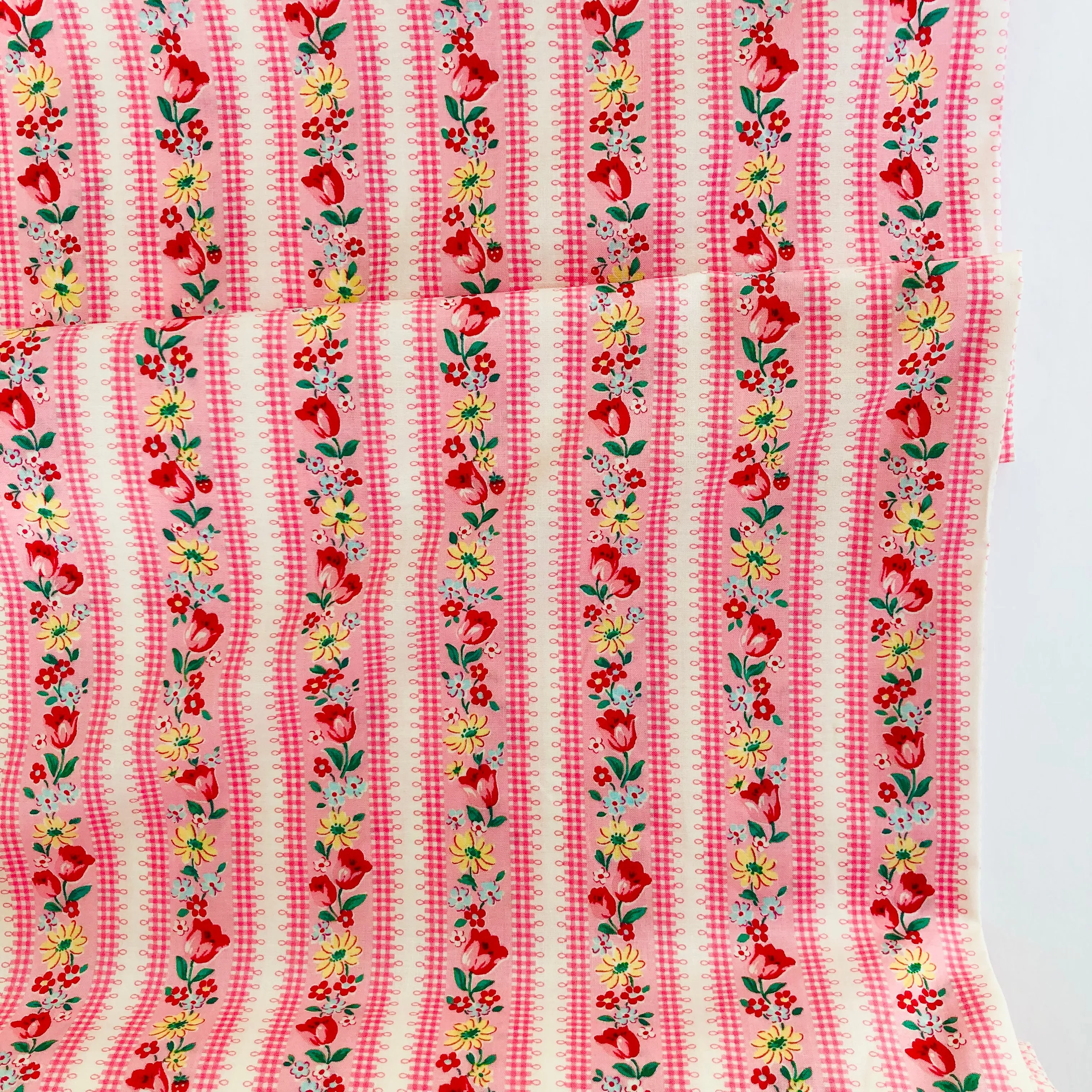 Tulip Stripe - Pink - Atsuko Matsuyama - 30's Collection - Yuwa