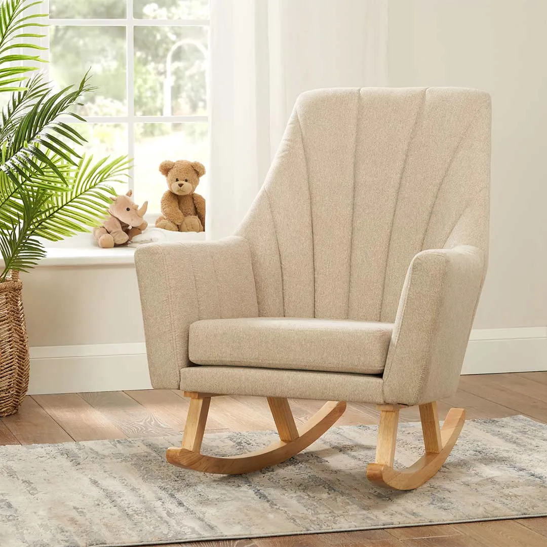 Tutti Bambini Jonah Rocking Chair   Foot Stool - Stone