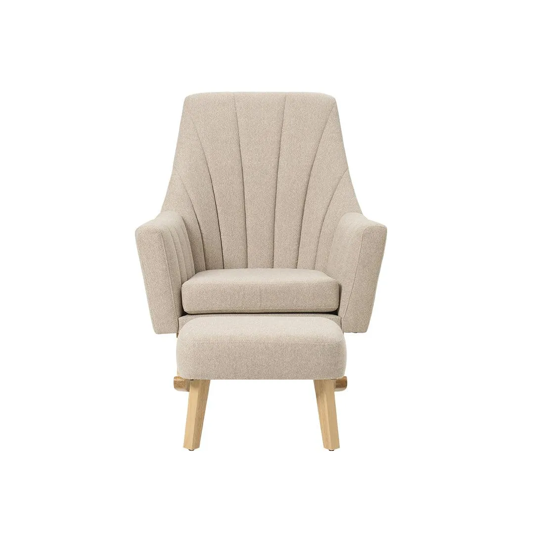 Tutti Bambini Jonah Rocking Chair   Foot Stool - Stone