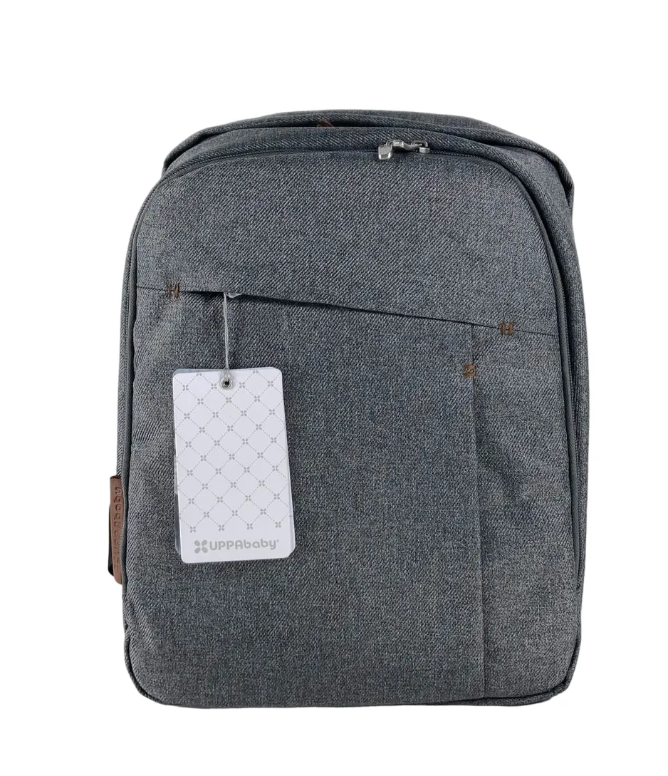 UPPAbaby Changing Backpack, Greyson (Charcoal Melange/Saddle Leather)