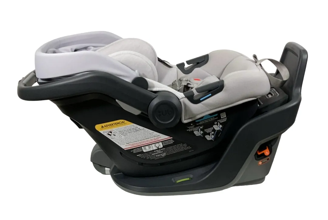 UPPAbaby MESA MAX Infant Car Seat and Base, 2023, DualTech Anthony White and Grey Chenille