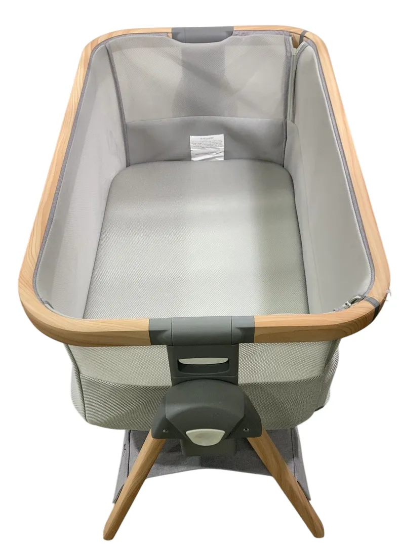 Venice Child California Dreaming Portable Bedside Bassinet, Grey/Wood