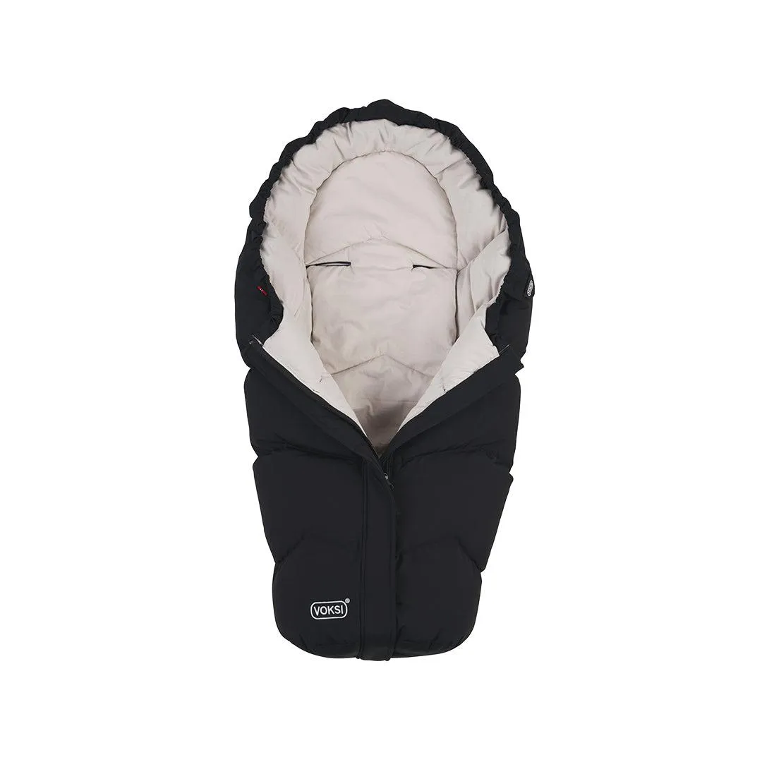 Voksi Move Footmuff - Black - Cream