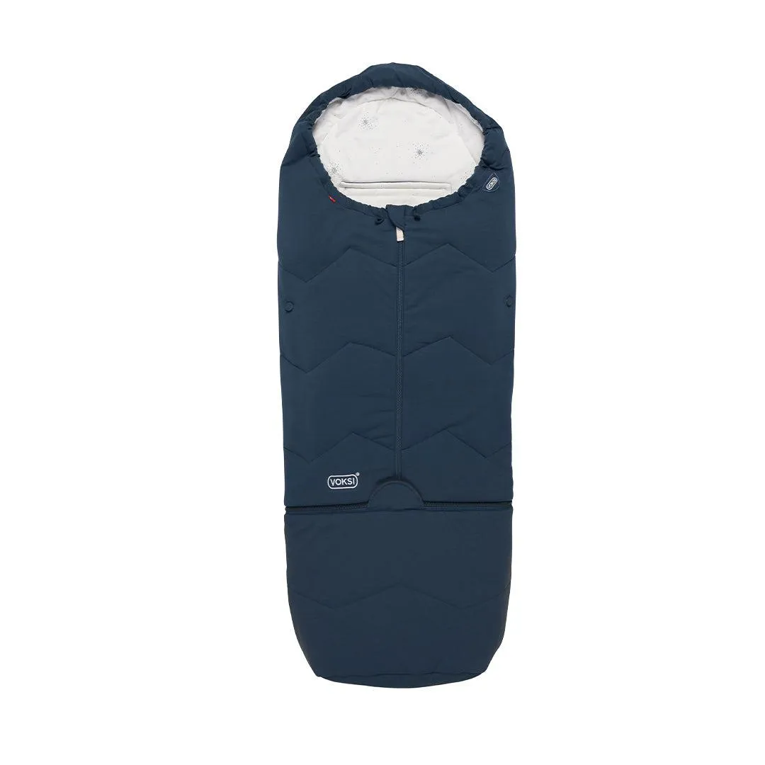 Voksi Sky Light Footmuff - Poppy Blue - Seeds