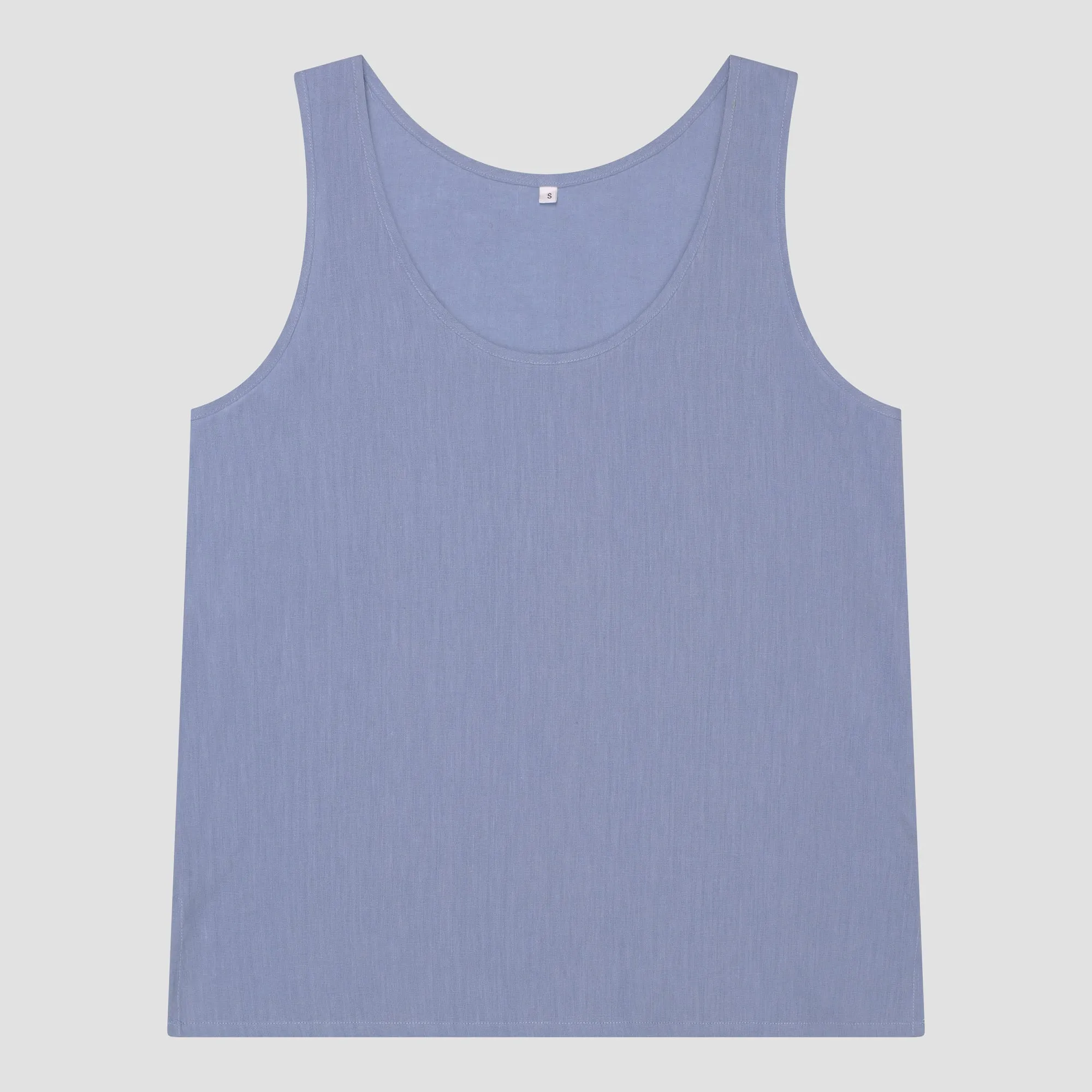Wave Blue Linen Tencel Cami Top Piglet In Bed