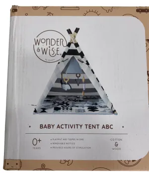 Wonder and Wise Baby Activity Tent, ABC Striped