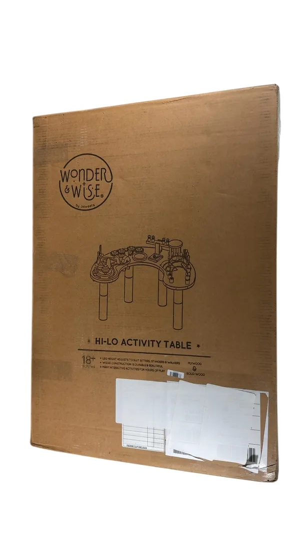 Wonder and Wise Hi-Lo Activity Table