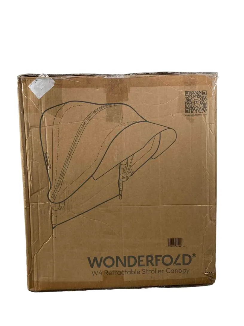 Wonderfold Retractable Stroller Canopy, 1 Pack, W4 Series, Black