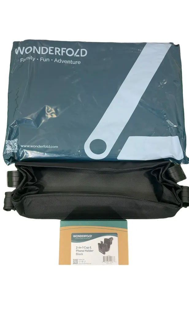 Wonderfold W4 Original Stroller Wagon Bundle, Light Grey
