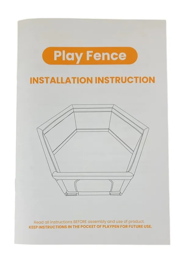 Zikopomi Hexagonal Baby Playpen 65"x65", Grey